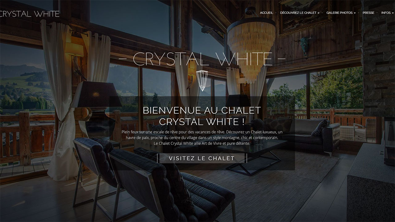 Creation site internet chalet de luxe à Megève